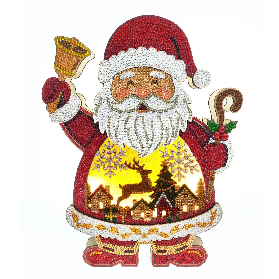 Santa Crystal Art 3D Buildable Scene Kit LED Light Up