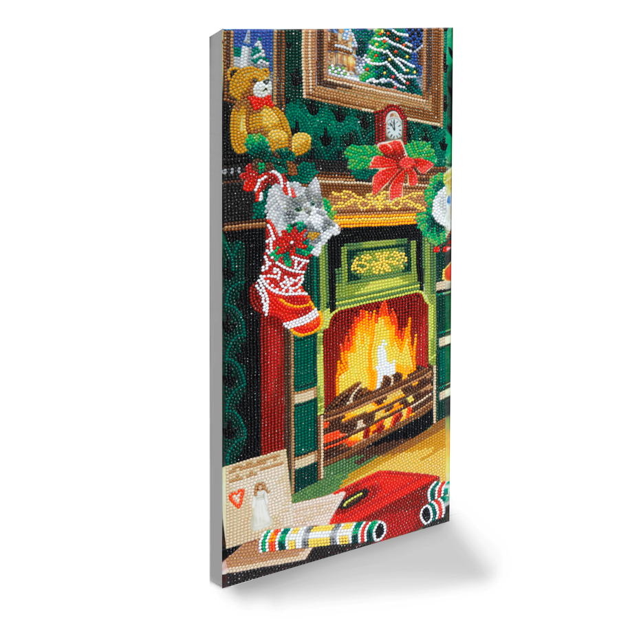 Santa Crystal Art Canvas Triptych Set 4