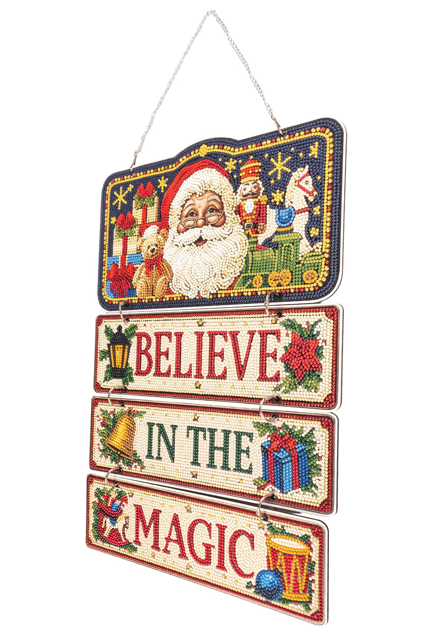 Santa Sparkle Sign Crystal Art Decoration Kit