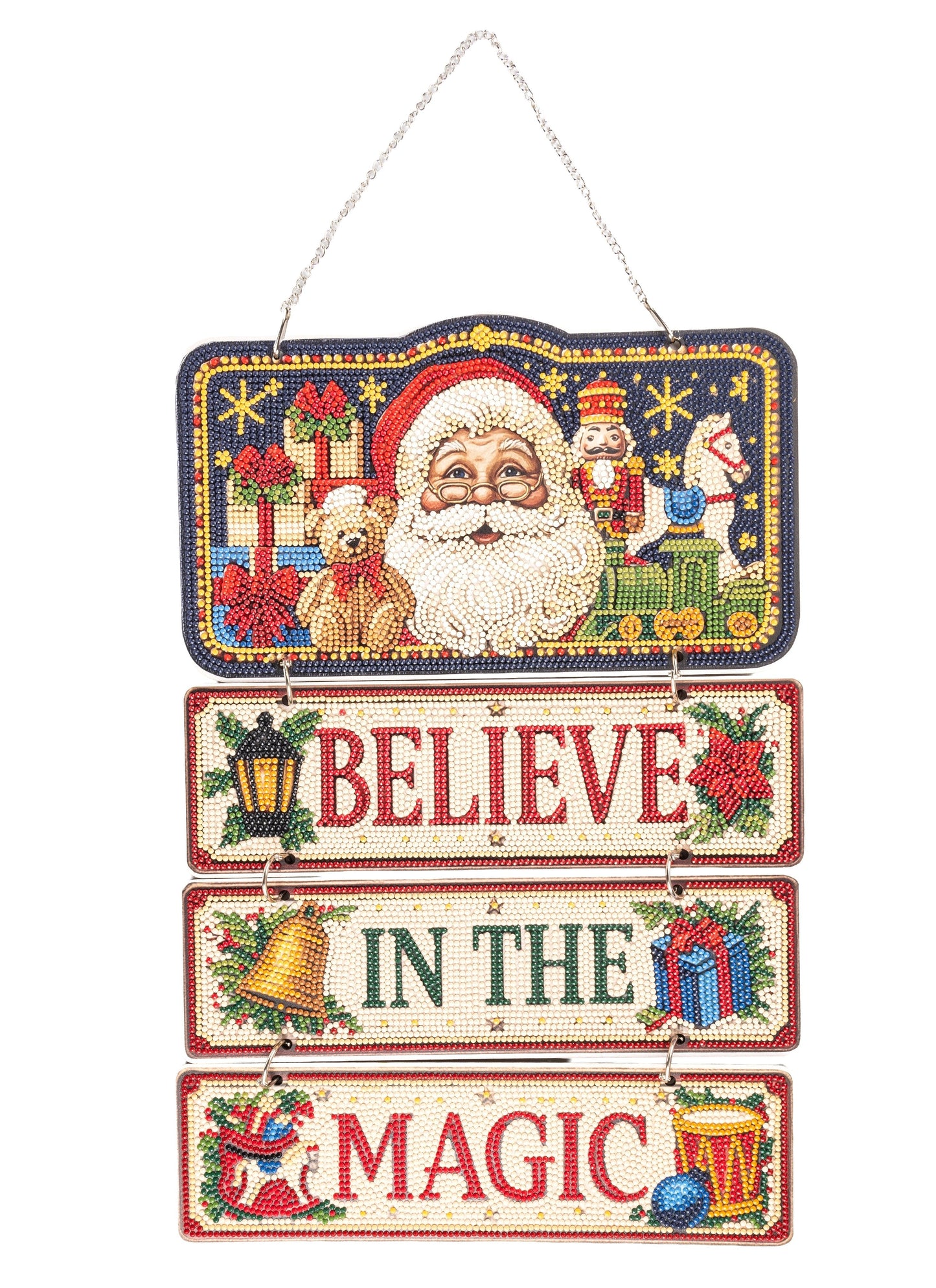 Santa Sparkle Sign Crystal Art Decoration Kit