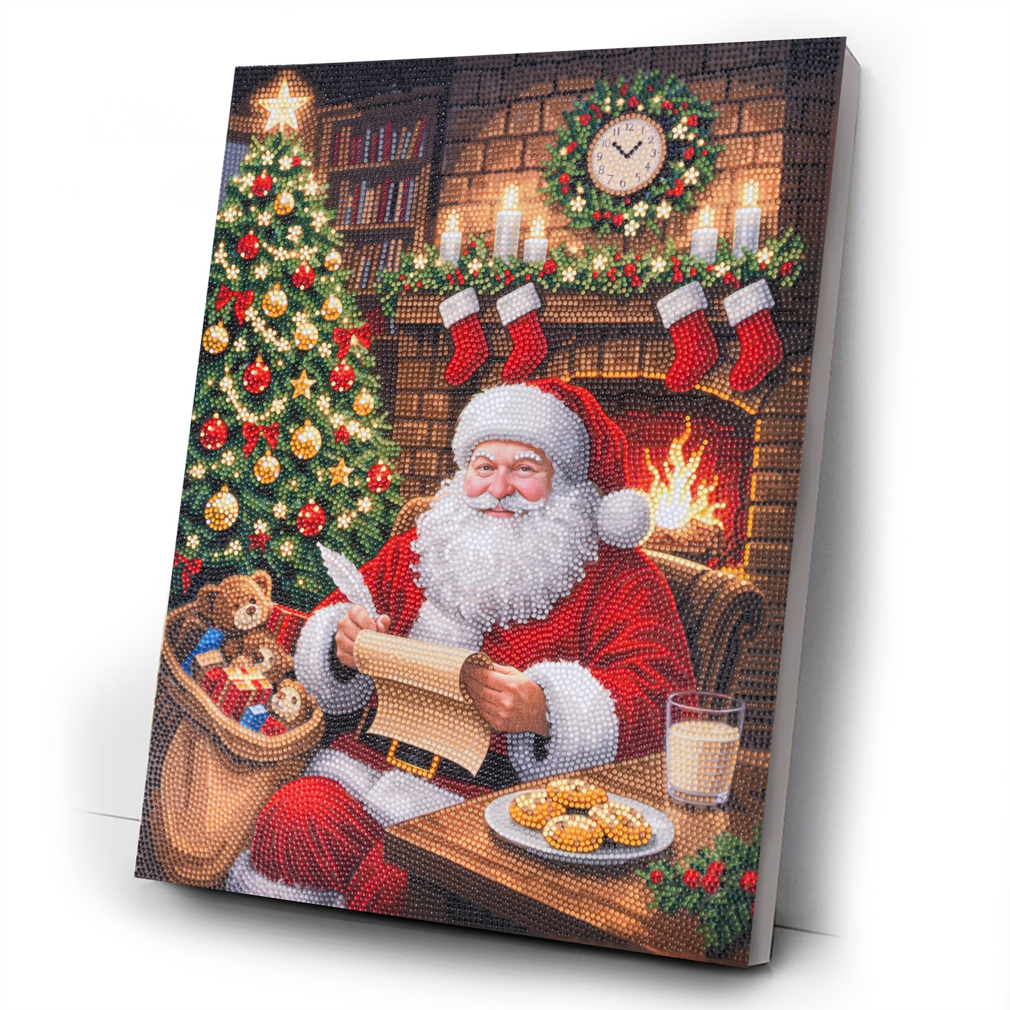 Santa's List Crystal Art Canvas Kit 40x50cm