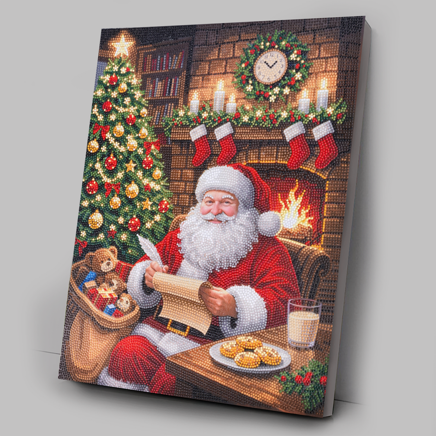 Santa's List Crystal Art Canvas Kit 40x50cm