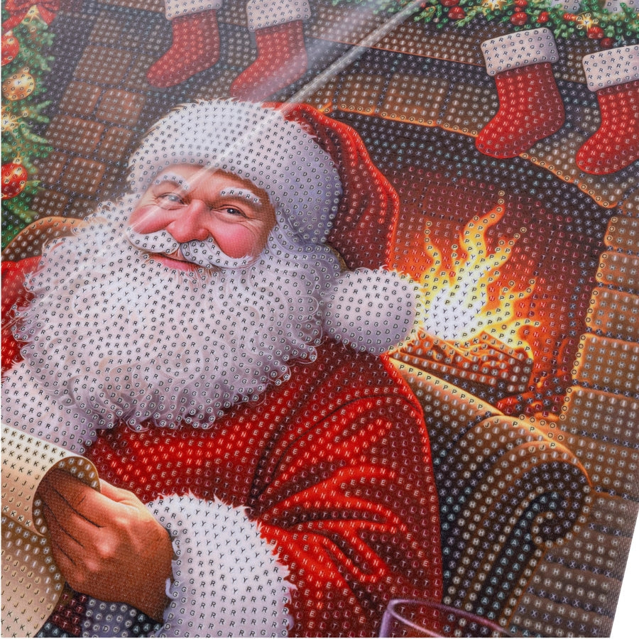 Santa's List Crystal Art Canvas Kit 40x50cm