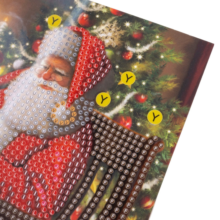 Santa's List Crystal Art Card Kit 15x15cm
