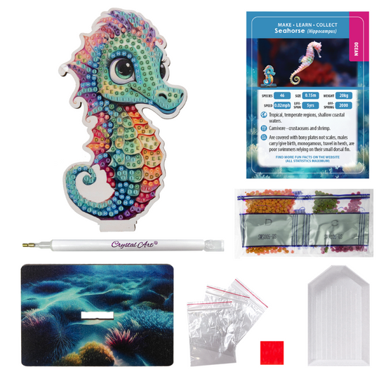 Seahorse Crystal Art Wildlife Buddies contents