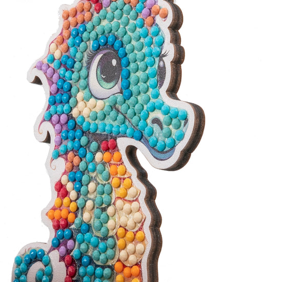 Seahorse Crystal Art Wildlife Buddies face