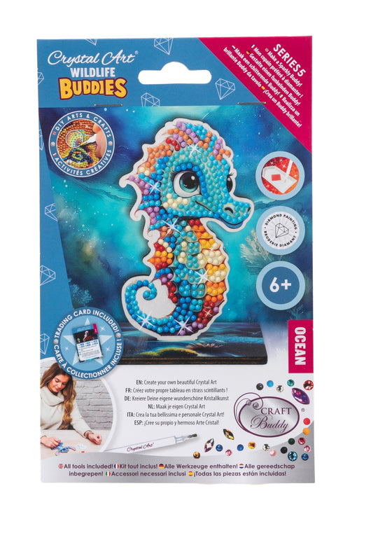 Seahorse Crystal Art Wildlife Buddies pack