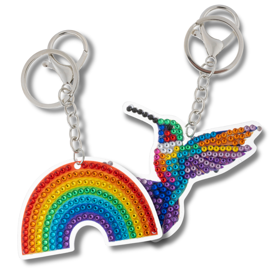 Shimmer Collection Crystal Art Keyring Kit - Set of 12