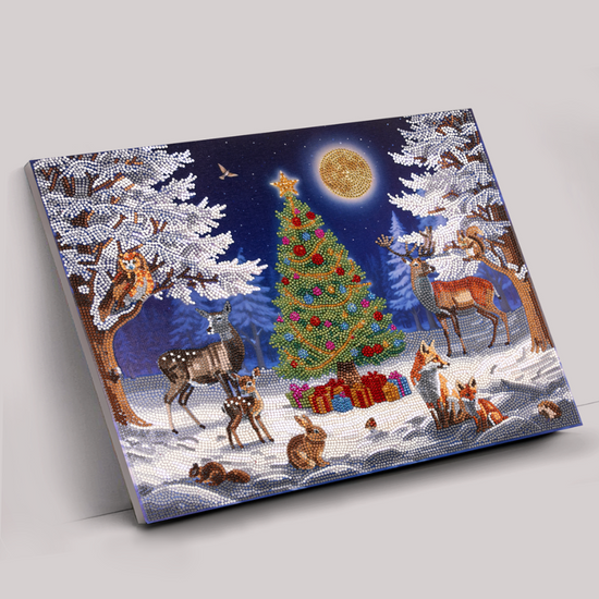 Animal Gathering Crystal Art Canvas Kit 45cmx35cm