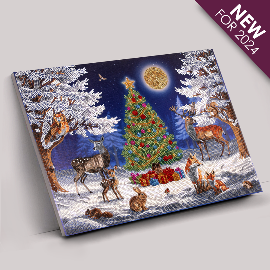 Silent Night Crystal Art Canvas Kit 45x35 1