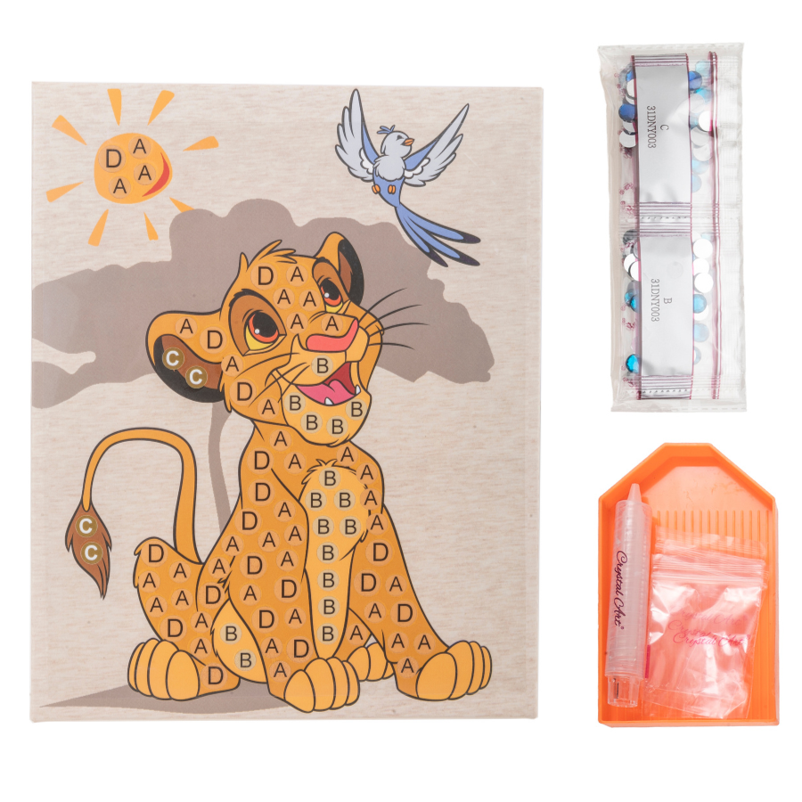 Simba Disney Crystal Art Junior Canvas Kit 