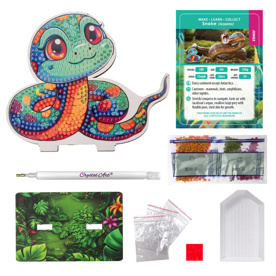 Snake Crystal Art Wildlife Buddies contents