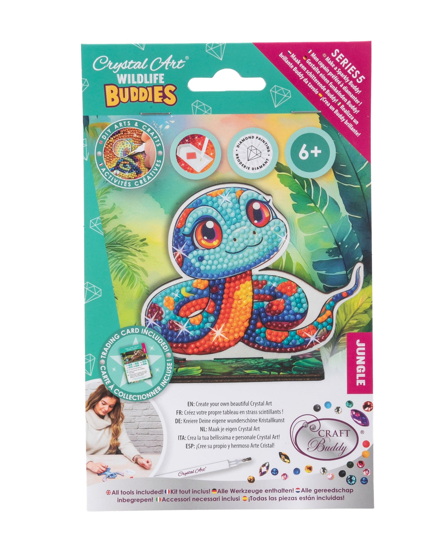 Snake Crystal Art Wildlife Buddies pack