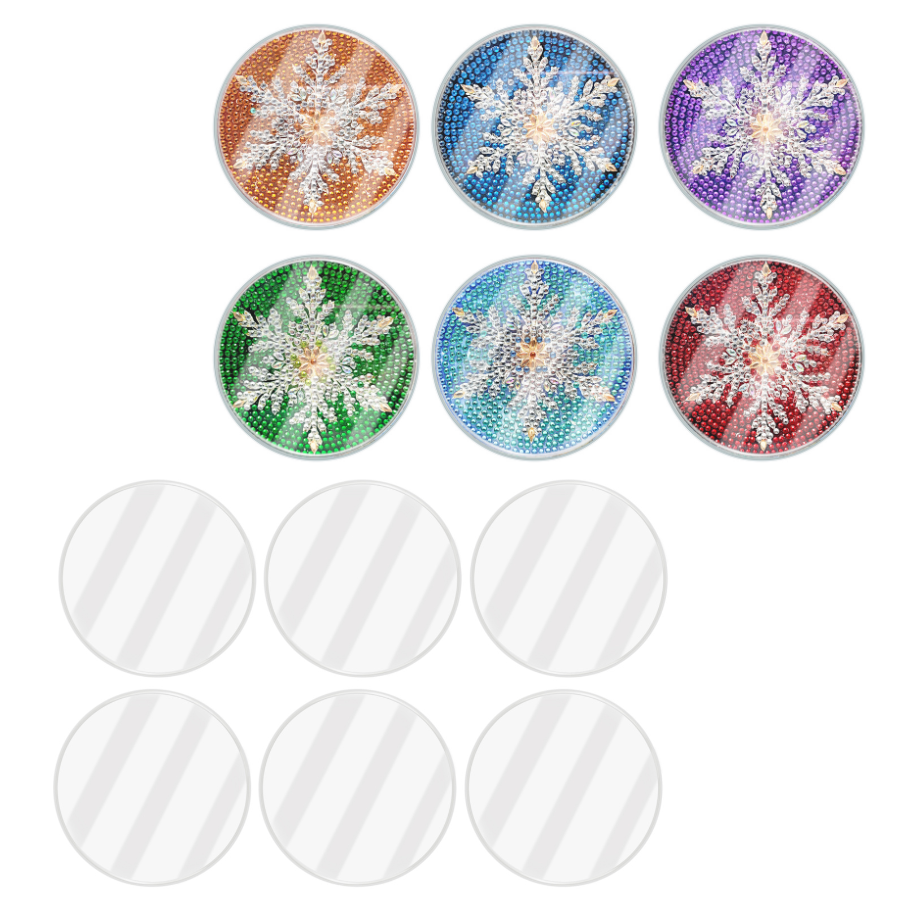 Snowflakes Christmas Crystal Art Coasters Kit