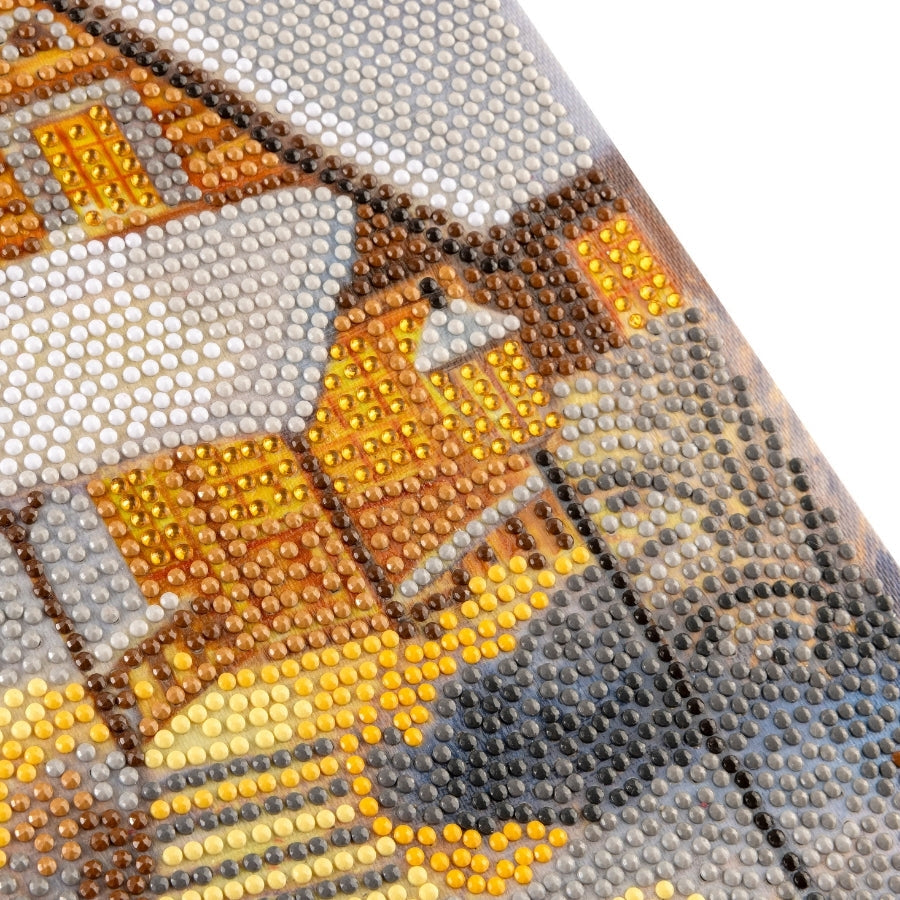 Snowy Lane Crystal Art Canvas Kit 40x50cm