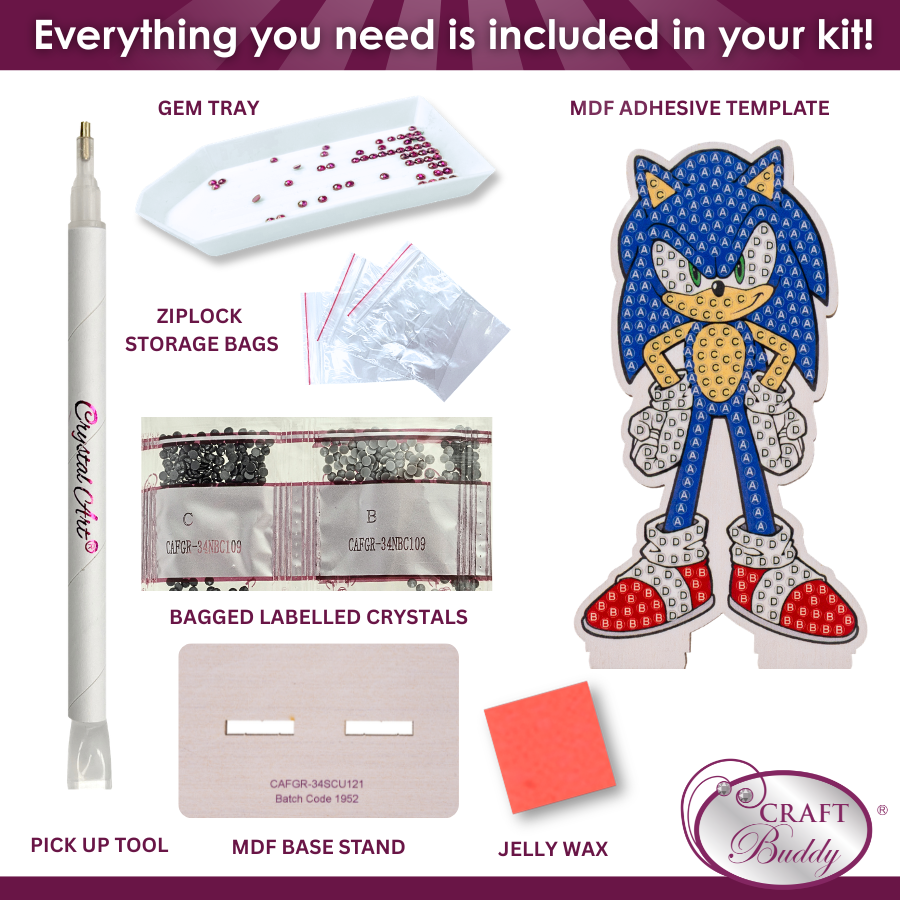 Sonic the Hedgehog Crystal Art Buddies Kit Series 8 Sega