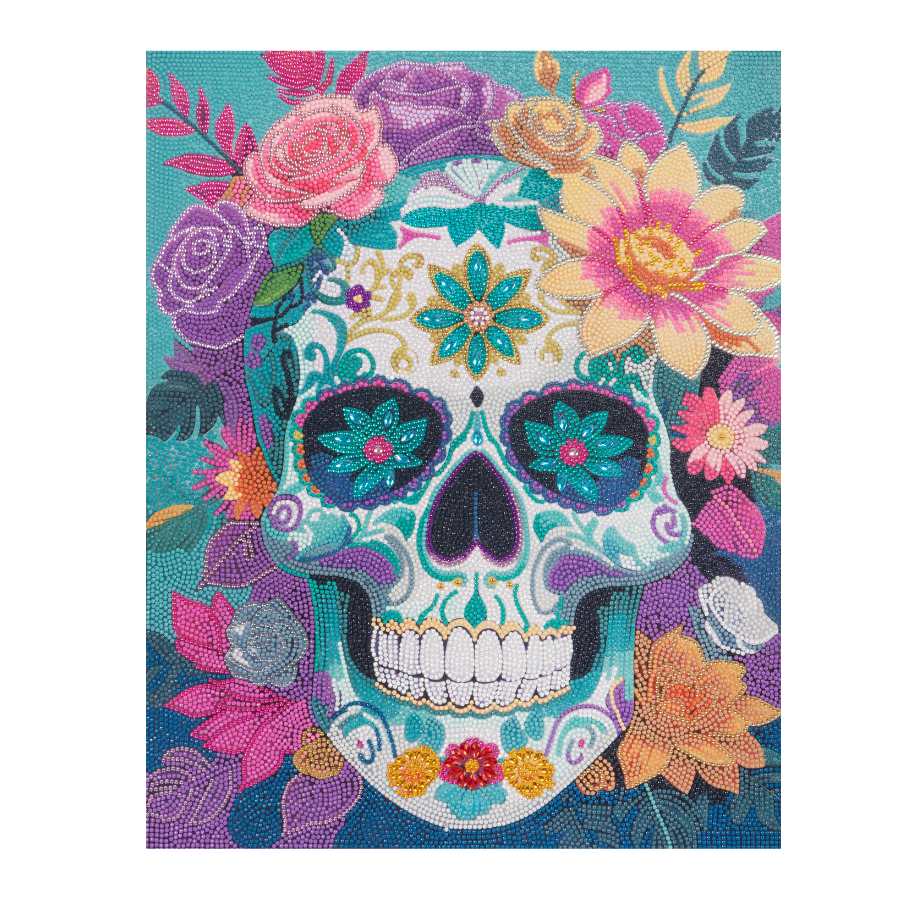 Sparkling Skull Crystal Art Canvas Kit 40x50cm