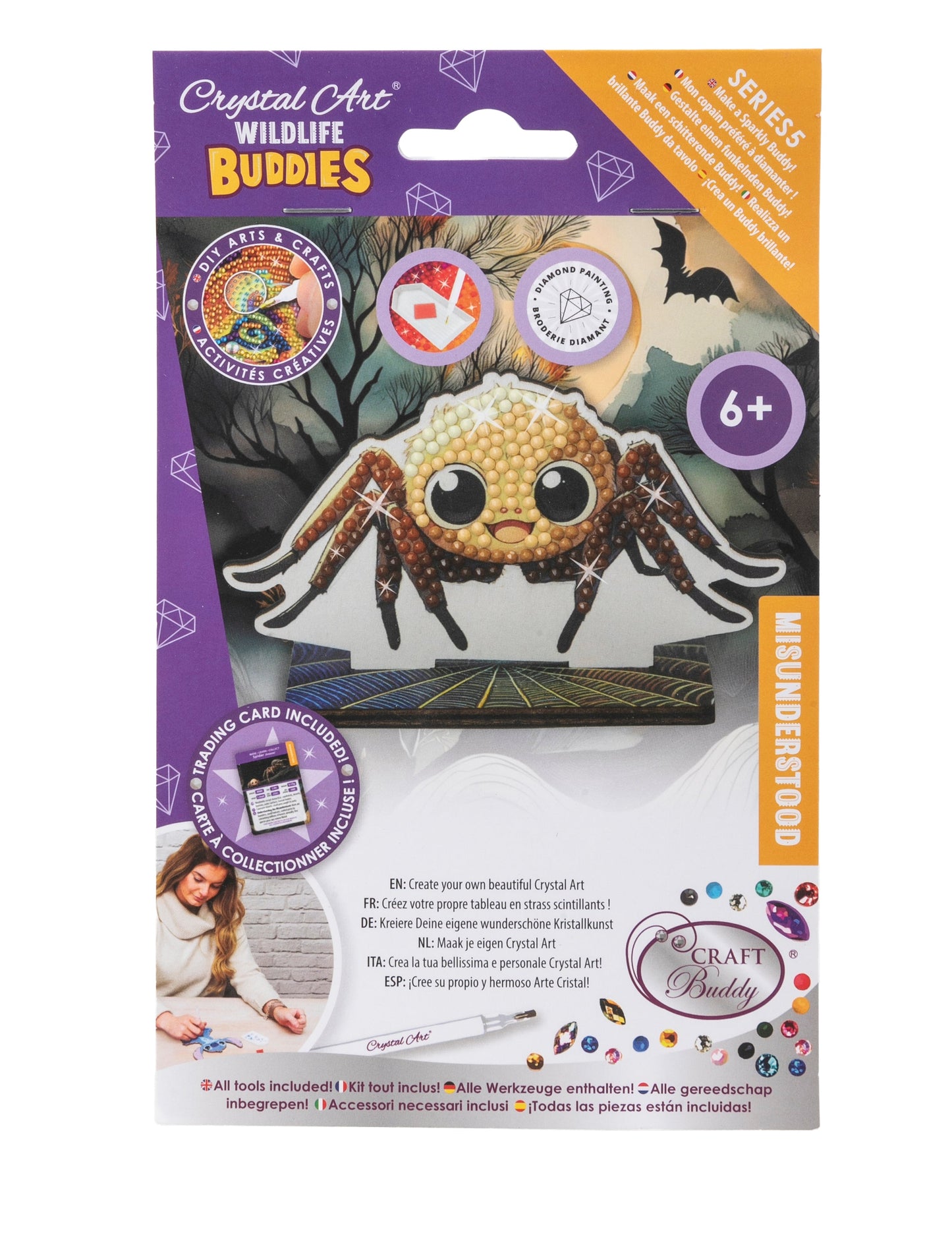 Spider Crystal Art Wildlife Buddies pack