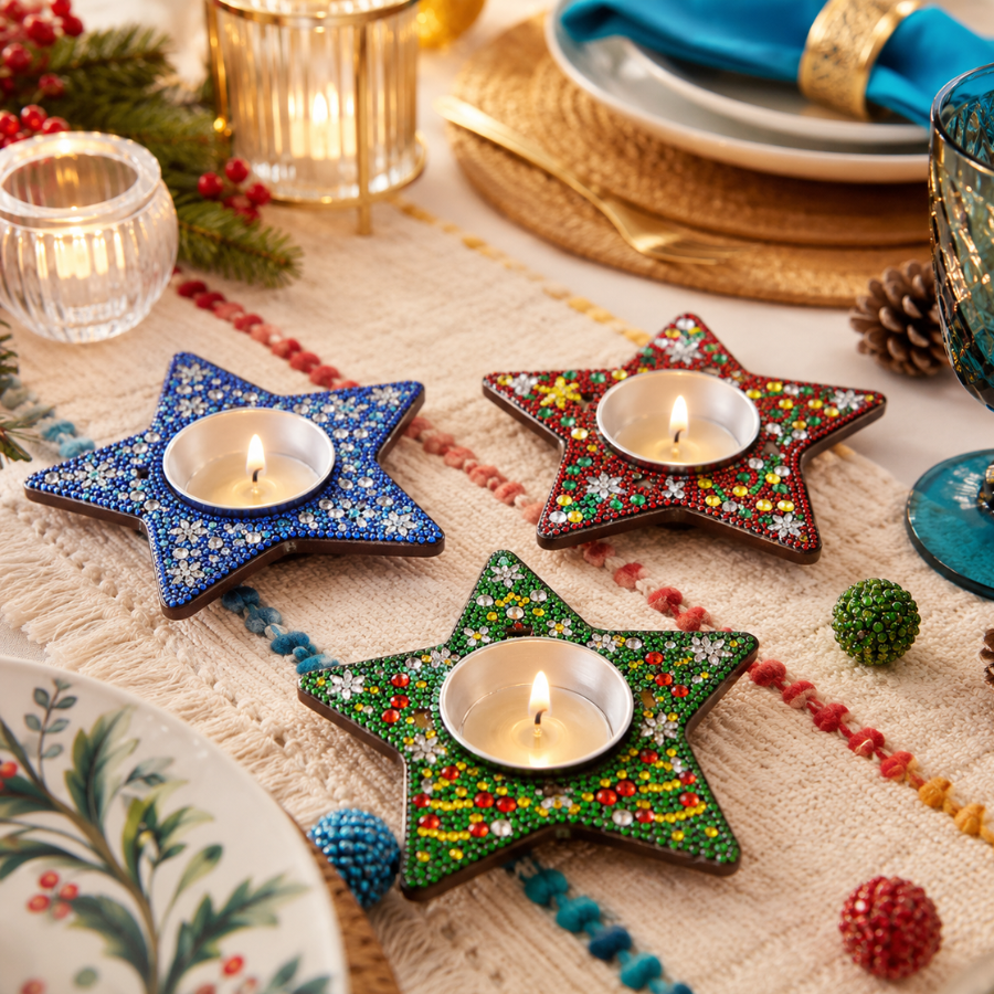 Stars Crystal Art 3D Candle Holder Kit