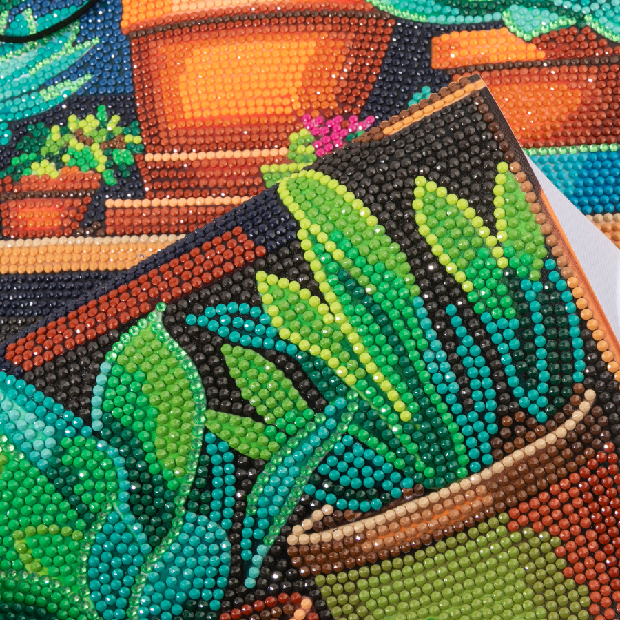 Succulents Crystal Art Scroll Kit 40x50cm