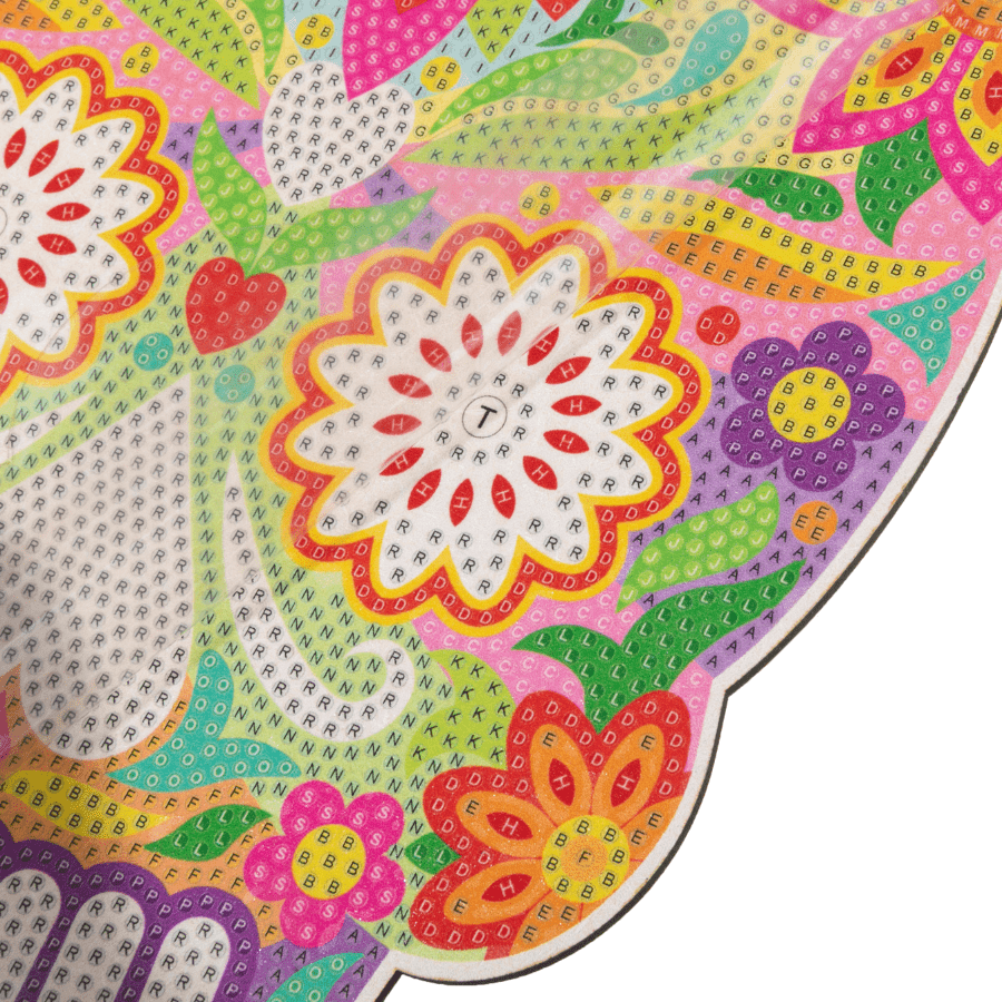 Sugar Skull Crystal Art Wooden Decoration 2