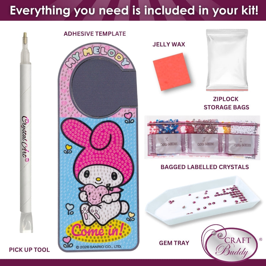 Sugar and Spice Crystal Art Door Hanger Kit Hello Kitty