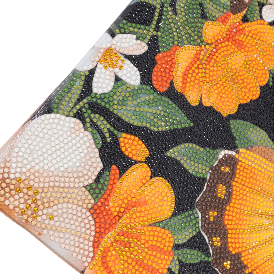 Butterfly Garden Crystal Art Canvas Kit 40x50cm