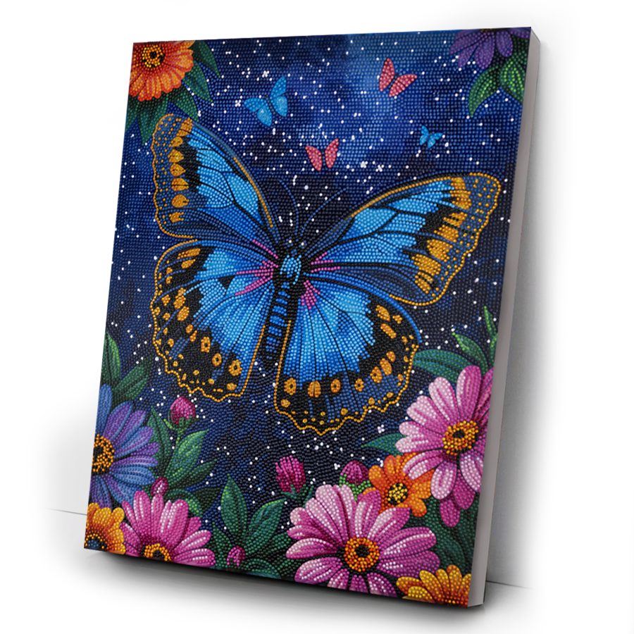 Summer Butterfly Crystal Art Canvas Kit 40x50cm