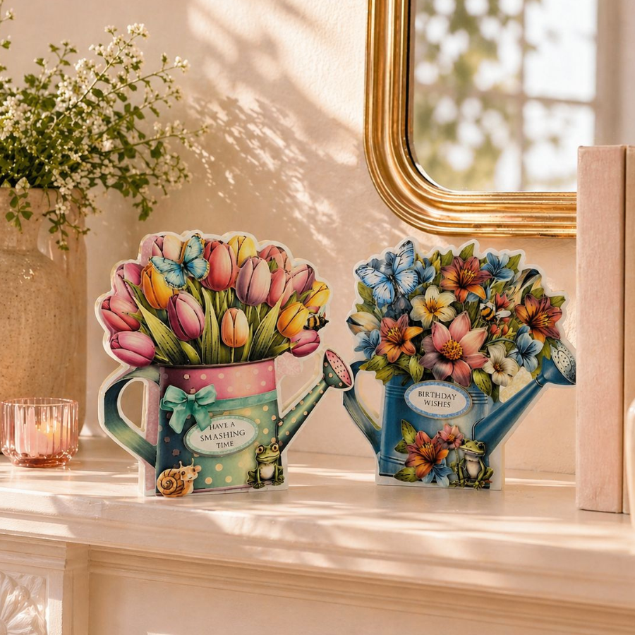 Sunny Days Floral Watering Can Card Making Kit x 16