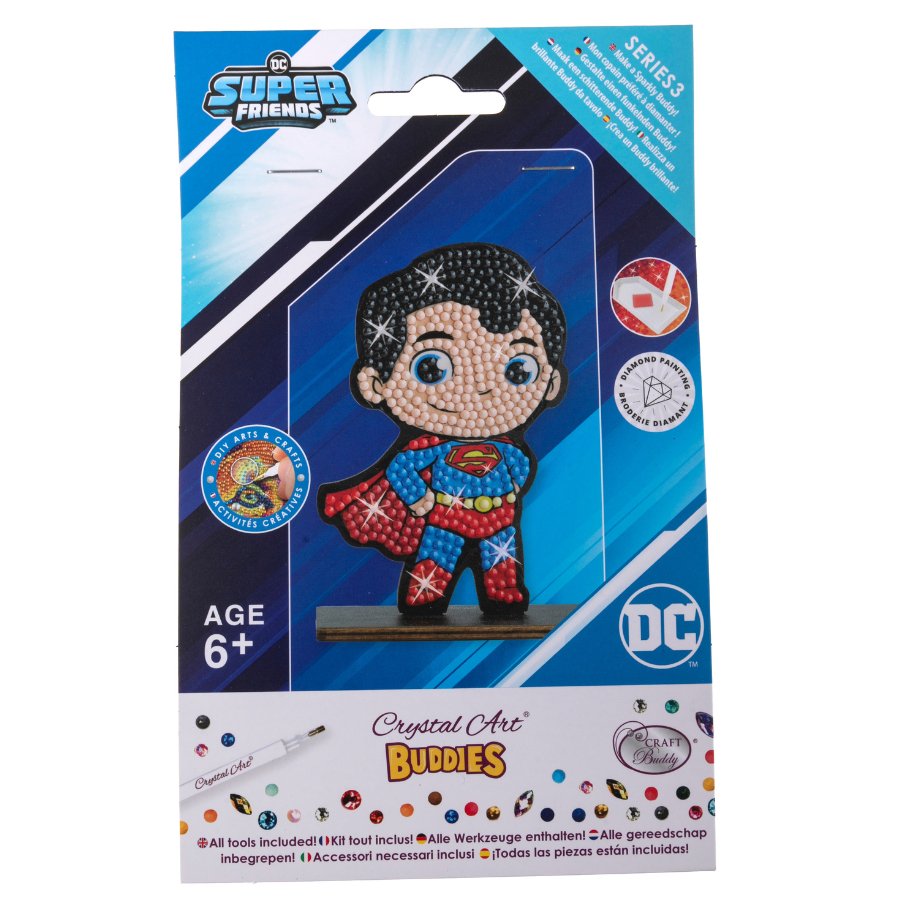 "Superman" Crystal Art Buddies DC Series 3 front packaging 