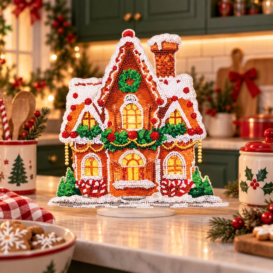 Sweet Gingerbread House Crystal Art Decoration Kit