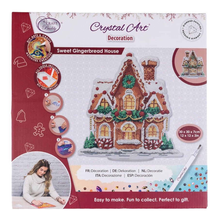 Sweet Gingerbread House Crystal Art Decoration Kit