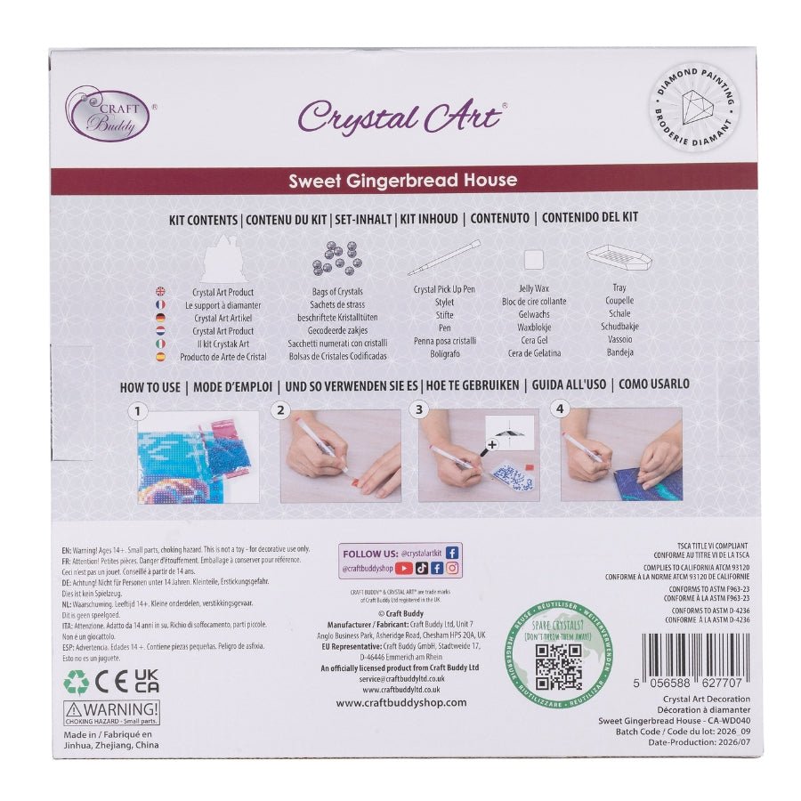 Sweet Gingerbread House Crystal Art Decoration Kit