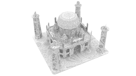 "Taj Mahal" 3D Colour Me Puzzle Kit