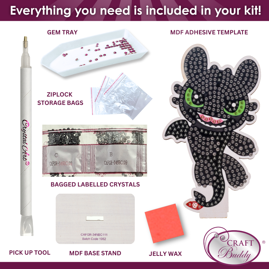 Toothless Crystal Art Buddies Kit Series 8 How To Train Your Dragon