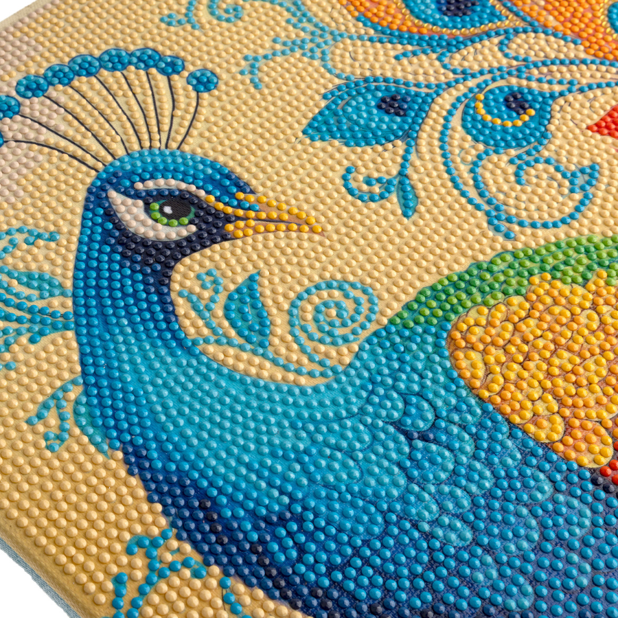 Radiant Peacock Crystal Art Canvas Kit 40x50cm