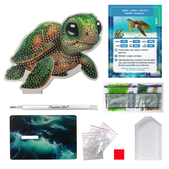 Turtle Crystal Art Wildlife Buddies contents