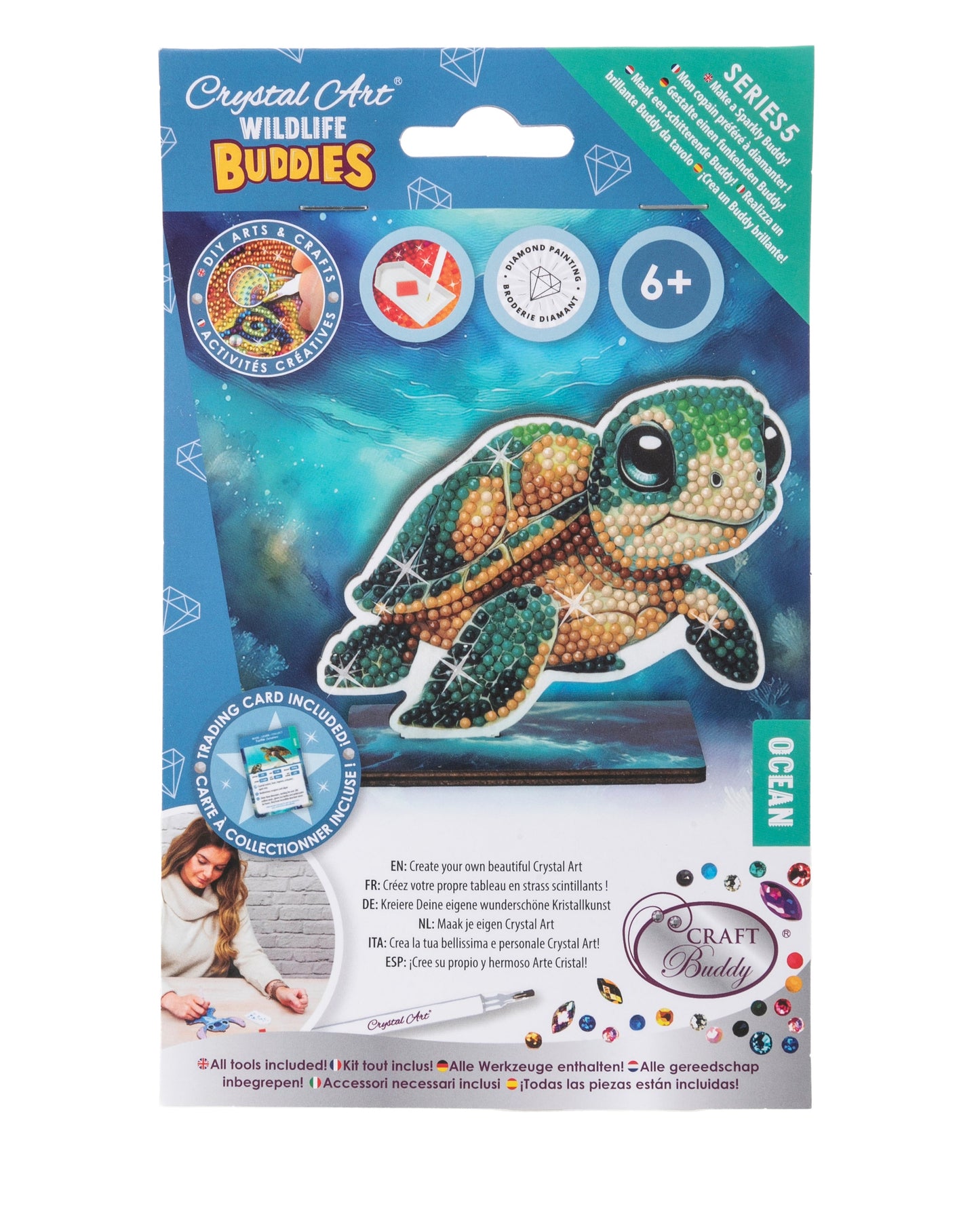 Turtle Crystal Art Wildlife Buddies pack