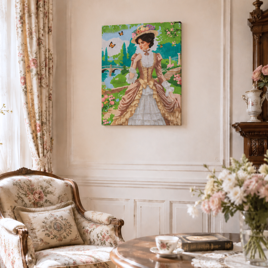 Pretty Promenade Crystal Art Canvas Kit 40x50cm