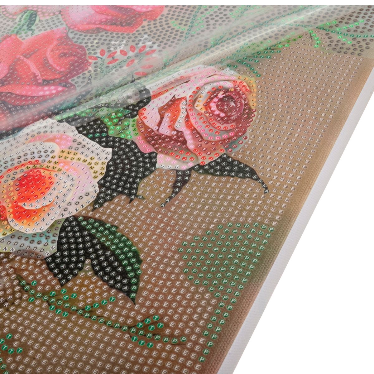 Vintage roses crystal art canvas 40x50 template