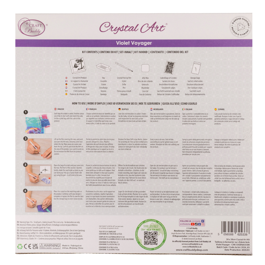 Violet Voyager Canvas Kit 30x30cm