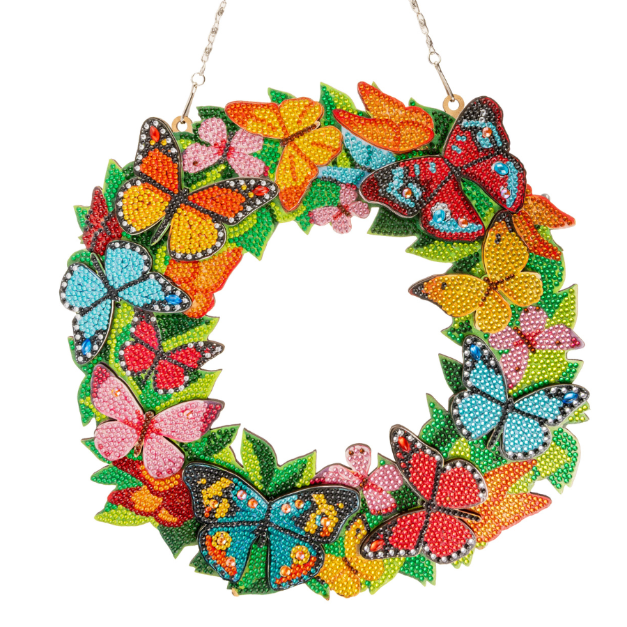 Vivid Wings Crystal Art Wreath Decoration Kit