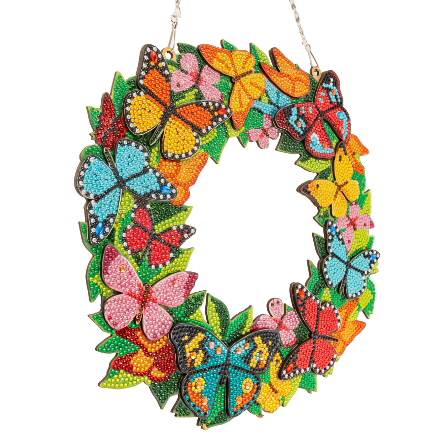Vivid Wings Crystal Art Wreath Decoration Kit
