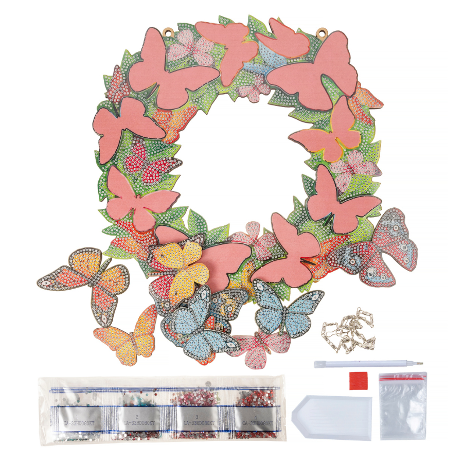 Vivid Wings Crystal Art Wreath Decoration Kit