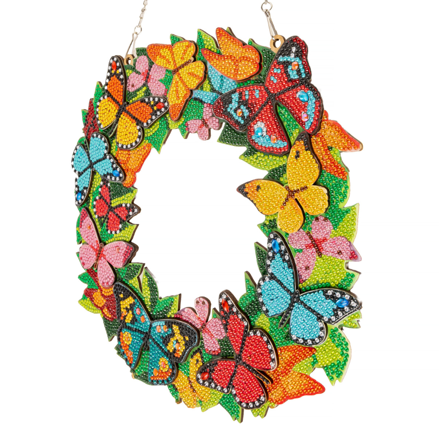 Vivid Wings Crystal Art Wreath Decoration Kit