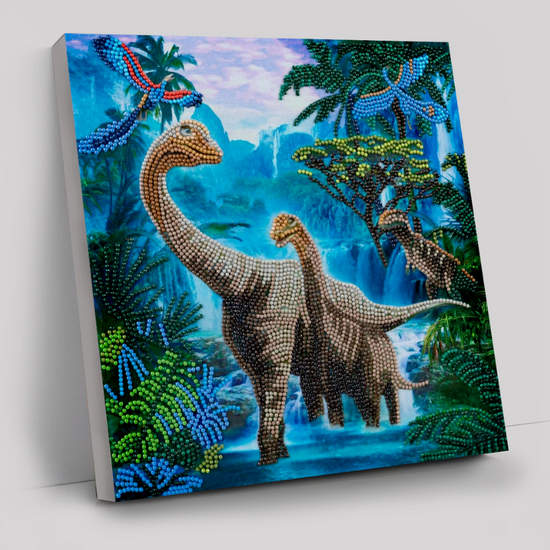 CAK-A189M: "Wander with Dinosaur" 30x30cm Crystal Art Kit