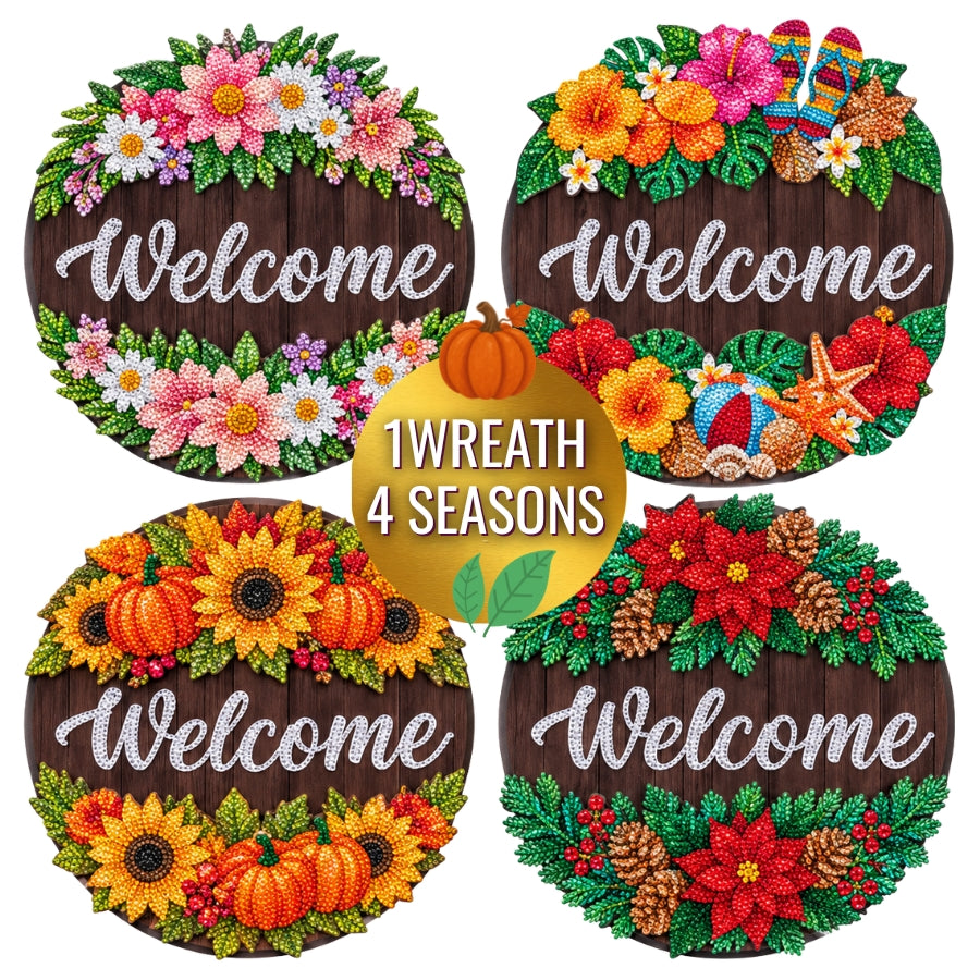 Welcome Wreath Art Hanging Decoration Kit
