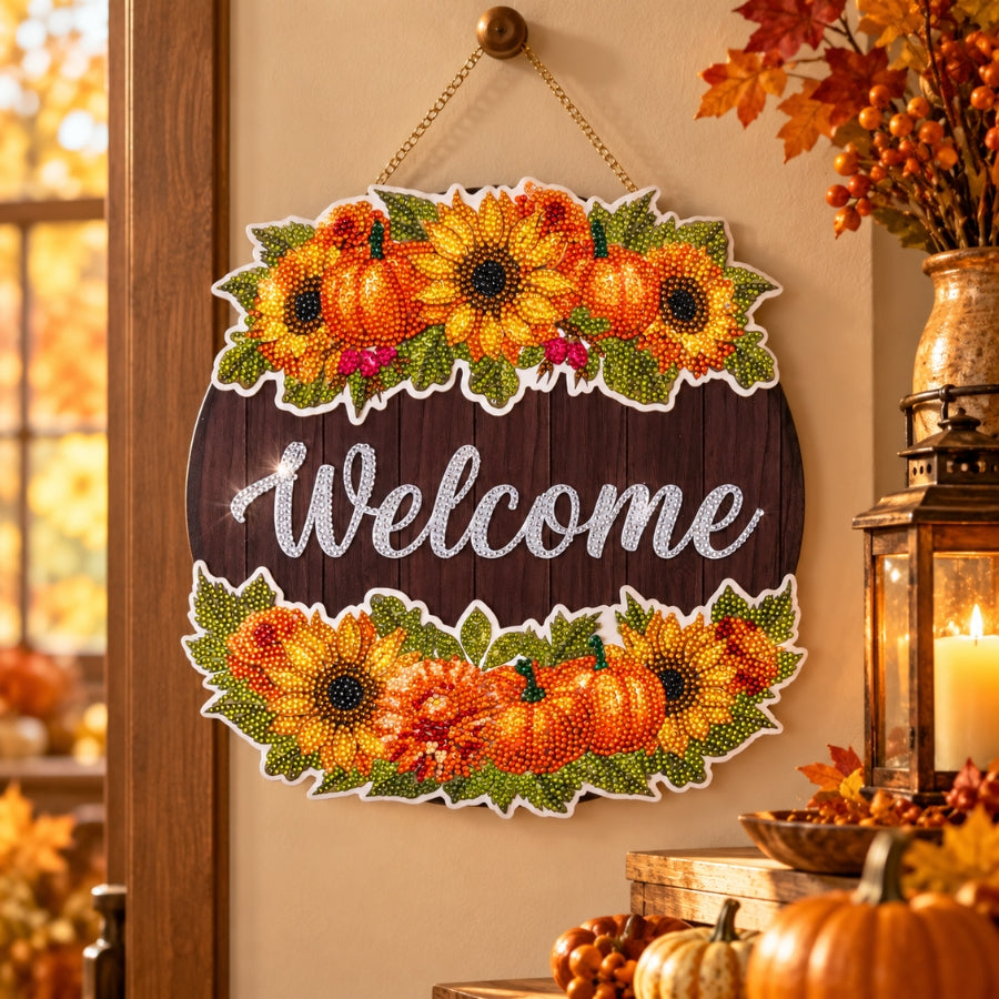 Welcome Wreath Art Hanging Decoration Kit