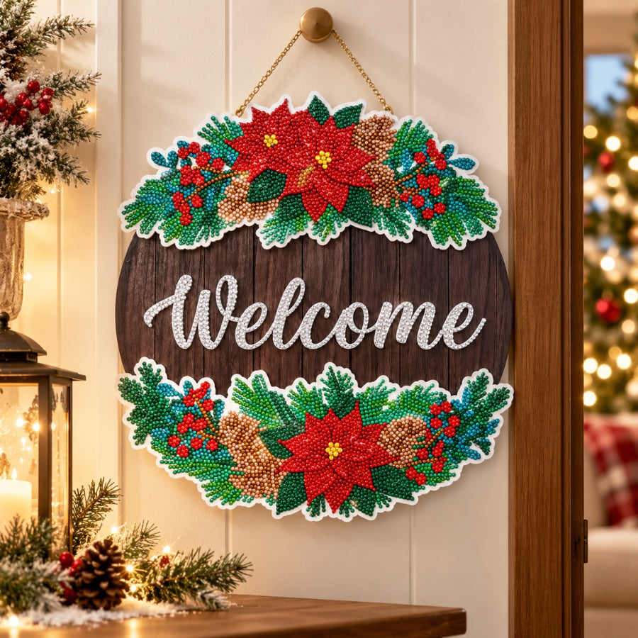 Welcome Wreath Art Hanging Decoration Kit
