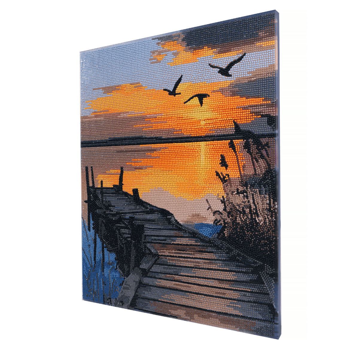 Whispers of Dusk Crystal Art Canvas Kit side view
